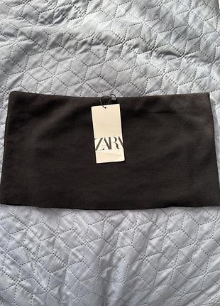 Топ бандо чорний зара zara