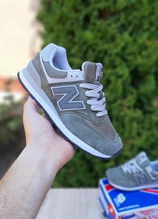 New balance 574 classic зелені замшасітка топ