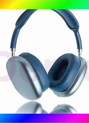 Bs бездротові повнорозмірні навушники best mix bluetooth macaron p9 max сині bas77/n