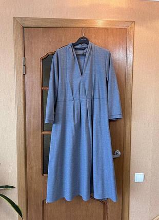 Теплое платье с поясом от zara
