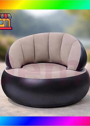 Bs надувное кресло air best mix sofa / надувное велюровое кресло 80×80×67см бежевый bas77/n