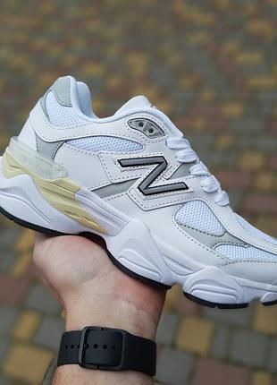 New balance 9060 білі (сіра n) шкірасіткатекстиль