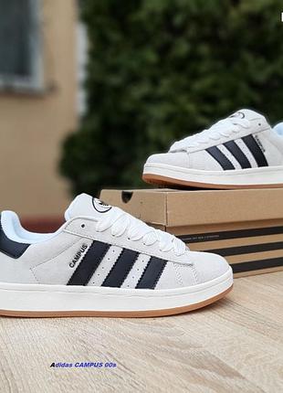 Adidas campus 00s бежеві з чорним замша топ супер ціна