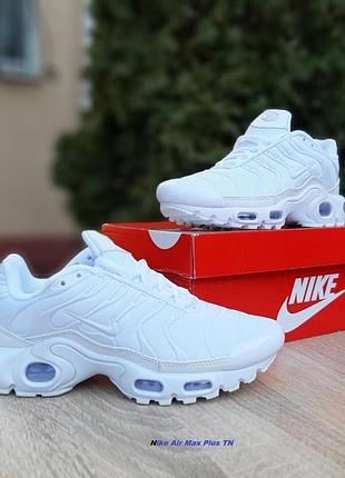 Nike air max plus tn білі текстиль комбматеріали топ (ліцензія) супер ціна