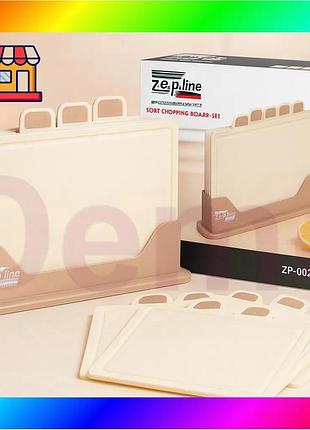 Bs кухонный набор досок best mix zepline zp-00220 5 предметов, с подставкой bas77/n