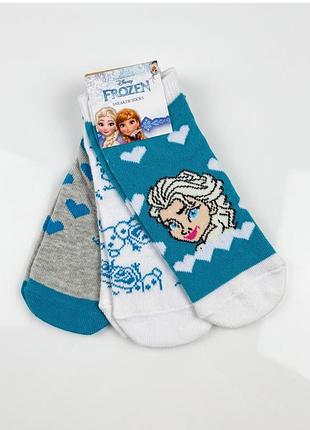 Розмір 31-34 фірмові дитячі шкарпетки disney frozen ельза та анна набір 3 пари