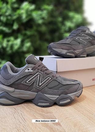 New balance 9060 темно сірі замшатекстиль топ (ліцензія) супер ціна
