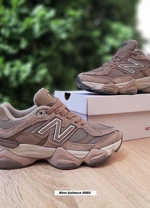 New balance 9060 кавові замшатекстиль топ (ліцензія) супер ціна