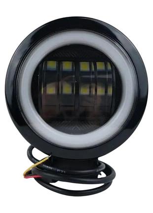 Led фара 40w круглая с дхо (90х55 мм) с дхо и стг 12-24v 1 шт (03310)