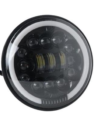 Світлодіодна фара 7" c04 15 лінз ø170×68 мм ближнє/дальнє світло 12–24v для ваз, нива, уаз, газ
