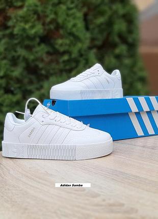 Adidas samba білі шкіра топ (ліцензія)