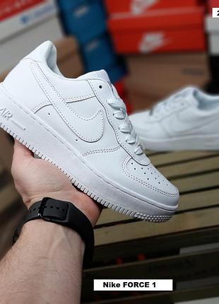 Nike force 1 low білі низькі шкіра