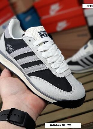 Adidas sl 72 сірі з чорним замшанейлон