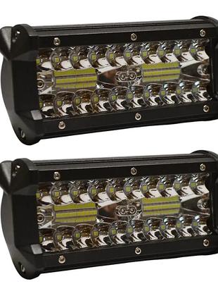 Комплект светодиодных led фар 120w 6000k (комбинированный луч, 2 шт.)