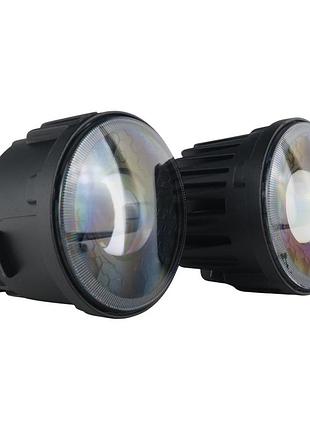Двухрежимные led противотуманные фары nissan qashqai / x-trail / juke / note (ниссан) бело-желтые 64w птф light x комплект