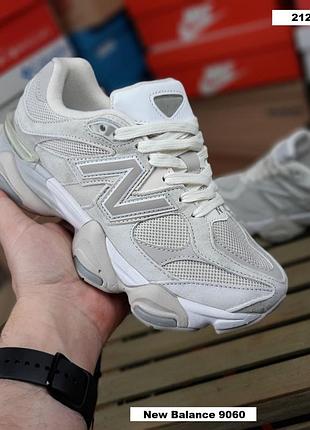 New balance 9060 світло сірі замшатекстиль топ (ліцензія)