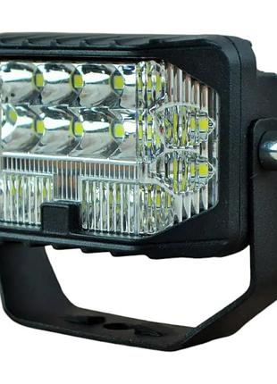 Led фара прямоугольная 63w 6000k (дальний + ближний + желтый свет, 1 шт.)