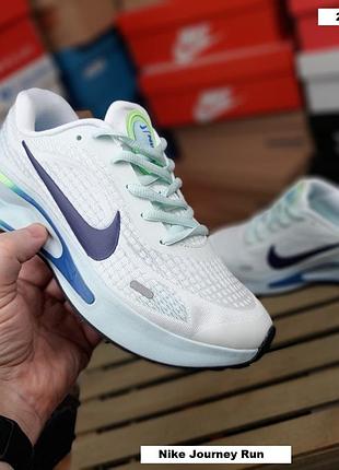 Nike journey run білі з синім текстиль топ (ліцензія)