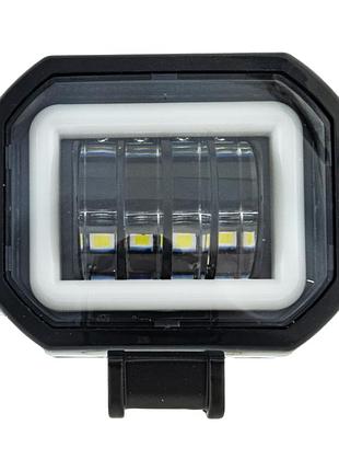Светодиодная led фара 40w квадратная с дхо jr-0-40w-1 (95×75×50 мм) четкая стг