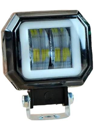 Додаткова led фара 20w з дхо біле та жовте світло 12-24v
