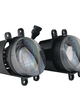 Двухрежимные led птф toyota camry / corolla / rav4 / prado бело-желтый свет 44w линзы light x комплект