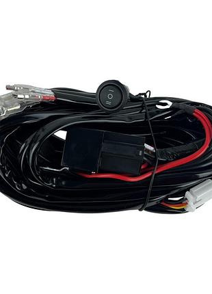Комплект проводки для led фар 2 режима кнопка реле 12v