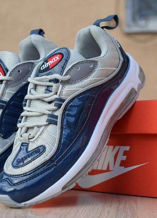 Nіke air max 98 supreme синие с серым суперцена