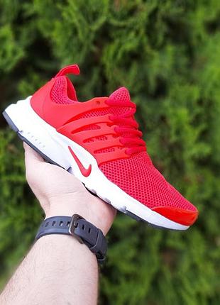 Nike air presto красные сетка