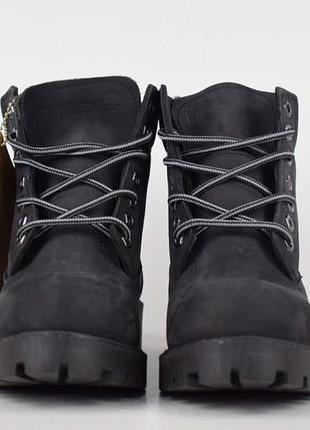 Timberland ботинки женские черные с надписью нубукмех топ