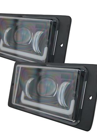 Led противотуманные фары ваз 2110-2115 / 2114 / 2113 с дхо (drl) 40w линзованные птф light x комплект