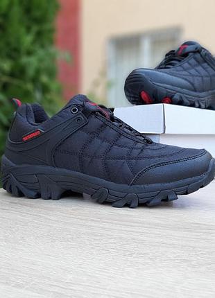 Merrell ice cap moc чёрный с красным на шнурке