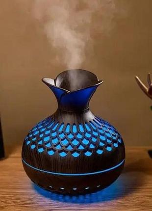 Увлажнитель воздуха (x-35) flower humidifier dark brown (ночник, 2 реж, подс 300мл, usb-ds-5v)