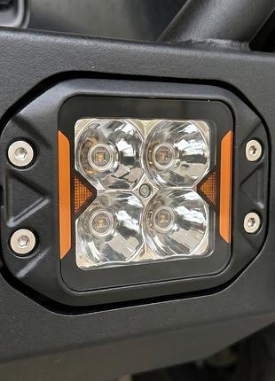 Led фара дополнительная w0120fms-p8 ea light x 20w врезная дальний свет с поворотом (03654)