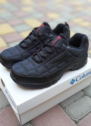 Columbia firecamp fleece ііі чорні з червоним текстиль термофліс евро зима