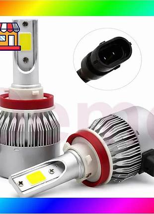 Bs комплект led ламп best mix c6 headlight h11 / світлодіодні автомобільні led лампи c6 h11 bas77/n