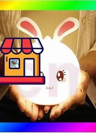 Bs детский силиконовый ночник best mix 3dtoyslamp кролик bas77/n