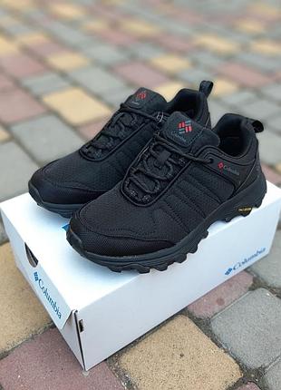 Columbia outdoor omni-tech чорні з червоним щільна плащівка термо єврозима