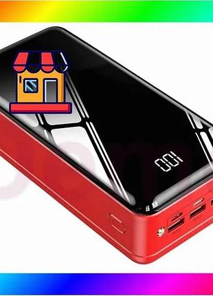 Bs мощный повербанк с best mix фонариком и led-дисплеем 50000 mah (2xusb, microusb, type-c), power ban bas77/n