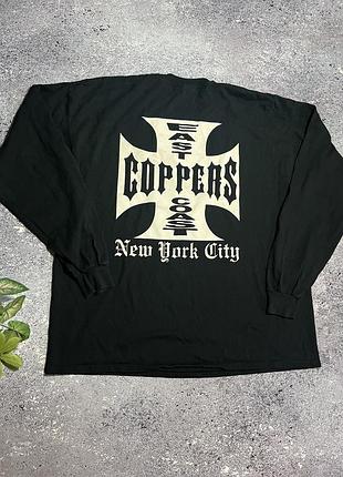 Преміальна чорна кофта лонгслив чоловічий оверсайз choppers
