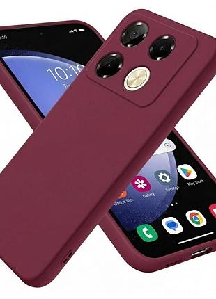 Чехол fiji full soft premium для infinix note 40 pro (x6850) противоударный бампер с микрофиброй bordo