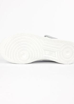 Nike air force 1 високі білі з сірим шкірахутро топ