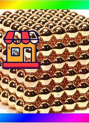 Bs головоломка неокуб золотой best mix neocube в боксе 216 шариков металлический 5 мм bas77/n