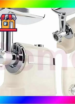 Bs белая мясорубка rainberg best mix rb-2270 3800вт с реверсом и насадками для шинковки и колбас bas77/n