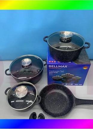 Bs набор посуды 9 best mix предметов bellmax cookware set bm-120 bas77/n