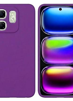 Чехол fiji full soft premium для infinix smart 9 (x6532) противоударный бампер с микрофиброй dark purple