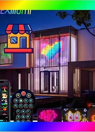 Bs гирлянда штора от best mix сети 3х3 м 400led rgb + пульт дистанционного управления, sf-1 / умная ги bas77/n