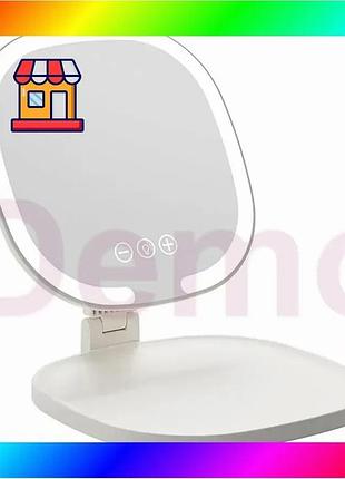 Bs зеркало с led best mix подсветкой овальное складное bas77/n