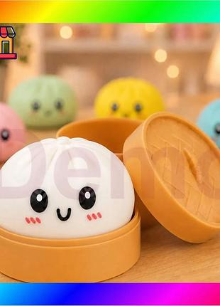 Bs антистресс-игрушка squishy «пельмешка» best mix в коробочке / сквиш бао-булочка, пельмень 5,5 см / bas77/n
