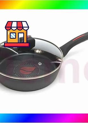Bs сковорода-сотейник с крышкой best mix кованый benson bn-840 24см bas77/n