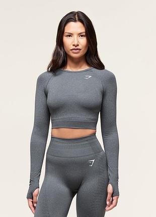 Gymshark seamless   женский спортивный лонгслив/рашгард для занятий спортом